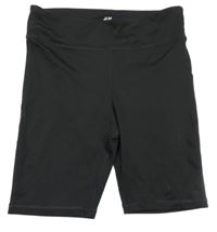 Čierne športové elastické kraťasy H&M