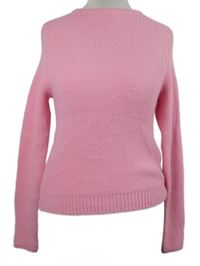 Dámsky ružový chlpatý crop sveter Zara