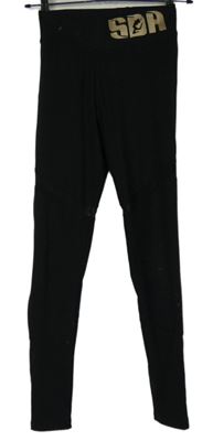 Dámske čierne športové legíny s logom zn. Tombo