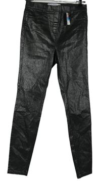 Nové - Dámské černo-stříbrné tregíny Next vel. 10L