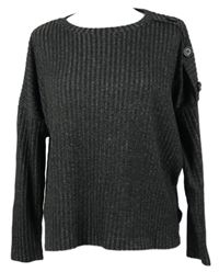 Dámske tmavosivé rebrované úpletové tričko Primark