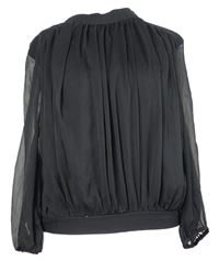 Dámska čierna šifónová crop blúzka Vero Moda