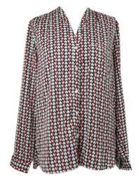 Nové - Dámska tmavomodro-ružová srdiečkovaná blúzka GAP