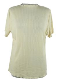 Dámske smotanové rebrované tričko TU