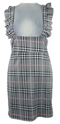 Dámske čierno-bielo-ružové kockované šaty I saw it first