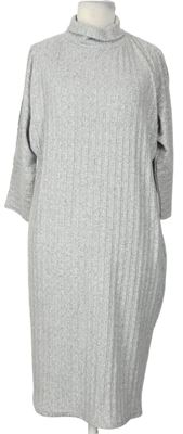 Dámske sivé svetrové šaty s rolákom Peacocks