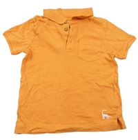 Oranžové polo tričko s dinosaurom Mothercare