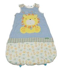 Modro-bílý zateplený spací pytel se lvem TU