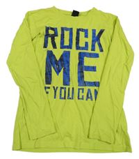 Neonově zelené triko s nápisem Chapter young