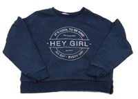 Tmavomodrá mikina s nápisom M&S