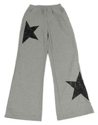 Svetlosivé tepláky s hviezdami