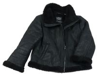 Černá semišová zateplená bunda Palomino