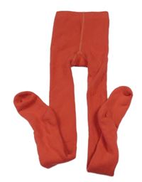 Červené zateplené punčocháče 