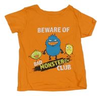 ORanžové tričko s příšerkami Dopodopo