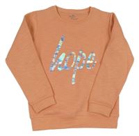 Lososová mikina s nápisom