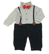 Šedo-černý overal ss motýlkem