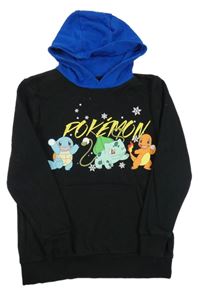 Černo-modrá mikina s Pokémony a kapucí George