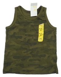 Nové - Tmavokhaki army tílko Primark