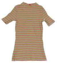 Farebné pruhované rebrované tričko S. Oliver