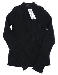 Nové - černý žebrovaný svetr George