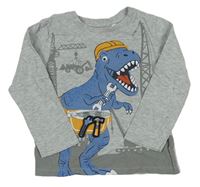 Sivé tričko s dinosaurom C&A