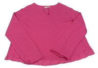 Ružová oversize crop mikina Zara