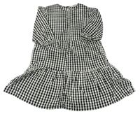 Bílo-černé kostičkované šaty H&M