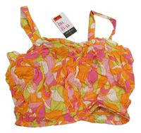 Oranžovo-zeleno-ružový vzorovaný top zn. Primark