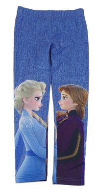 Modré melírované legíny - Ledové království Disney