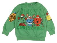Zelená mikina s potiskem - Mr.Men