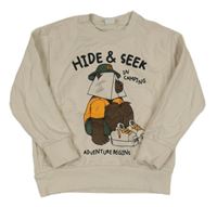 Béžová mikina s medvedíkom a nápisy zn LC Waikiki