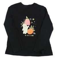 Černé triko s duchy a dýní George