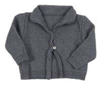 Modrošedý prepínaci sveter s golierikom