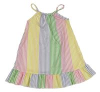 Bielo-farebné pruhované ľahké šaty