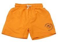 Neónově oranžové plážové kraťasy s potiskem ,F&F
