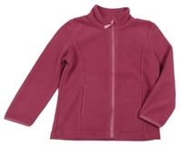 Tmavoružová fleecová prepínaci mikina