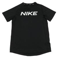 Čierne športové funkčné tričko s logom Nike