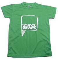 Zelené športové tričko s nápisom