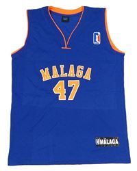 Safírovo-oranžový basketbalový dres s číslem 