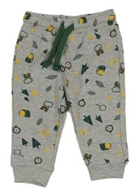 Tmavosivé tepláky so zimný motívom So Cute