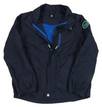 Tmavomodrá šušťáková jarná bunda Tchibo