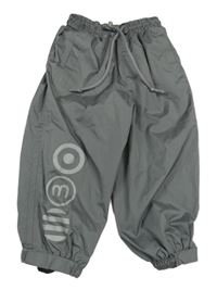 Sivé šušťákové podšité nohavice Minymo