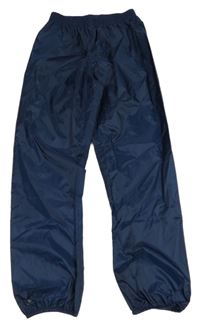 Tmavomodré šusťákové nepromokavé kalhoty Decathlon