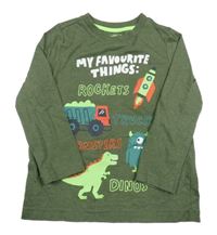 Khaki triko s obrázky F&F