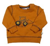 Skořicová mikina s traktorom Liegelind