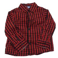 Červeno-čierna kockovaná košeľa Dopodopo