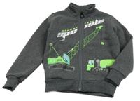 Sivá prepínaci mikina s bagrami Sezon