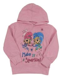 Ružová mikina so Shimer and Shine a kapucňou Nickelodeon