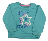 Svetlomodrá mikina s nápisom M&S