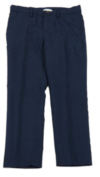 Tmavomodré slávnostné nohavice s pukmi H&M